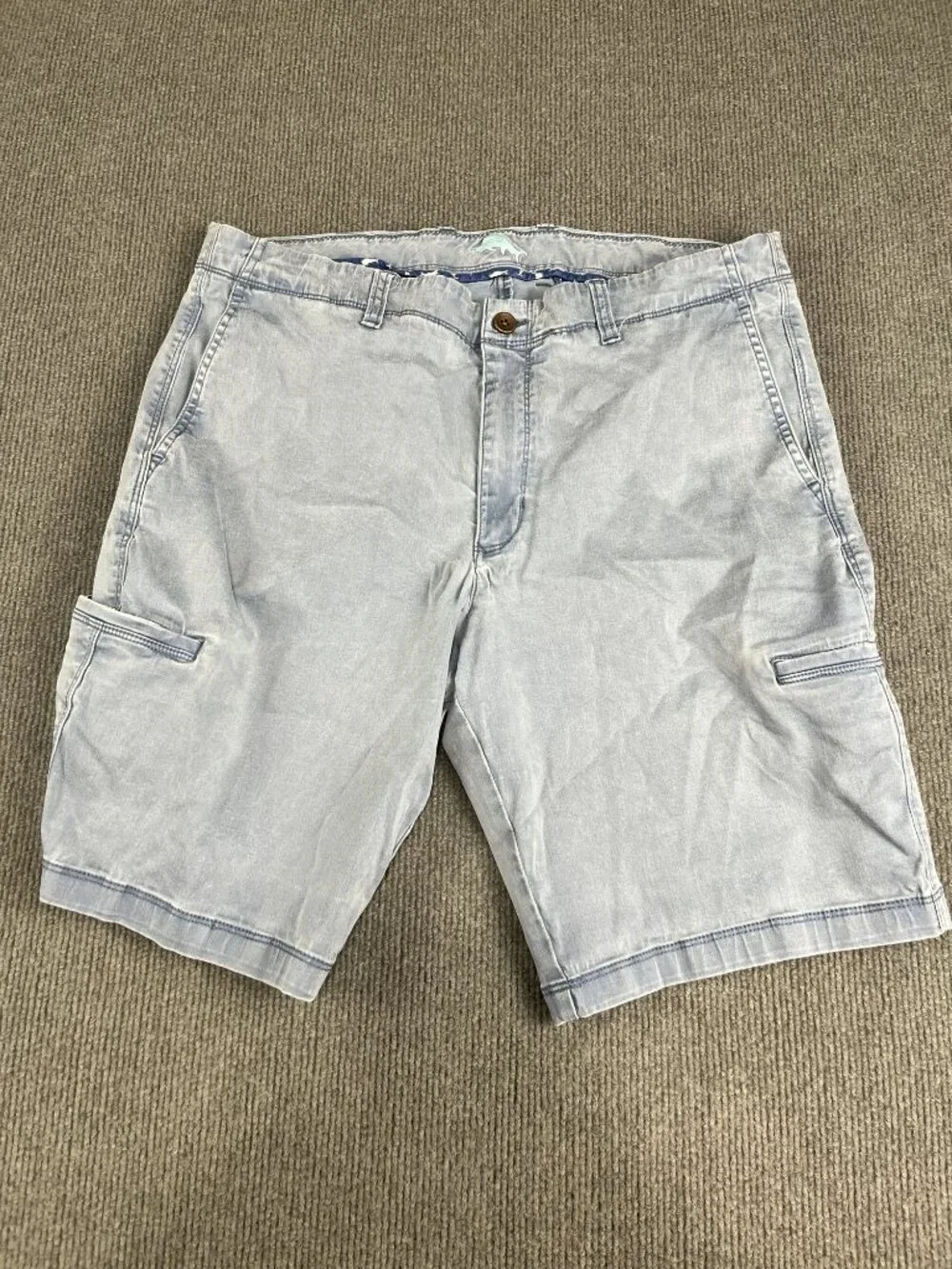 Tommy Bahama Mens Light Blue Cargo Shorts 38